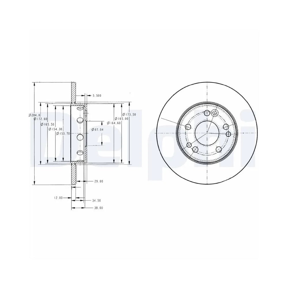 Discuri Frana Delphi pentru Mercedes-Benz 124 Cupe/124/124 T Model/E Class/E Class Cupe - BG2314