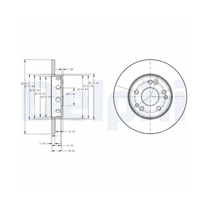 Discuri Frana Delphi pentru Mercedes-Benz 124 Cupe/124/124 T Model/E Class/E Class Cupe - BG2314