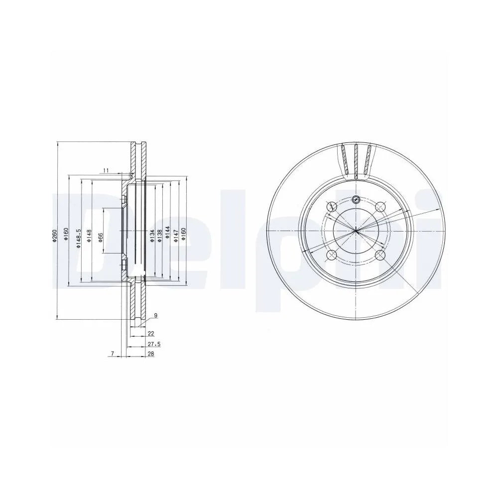 Discuri Frana Delphi pentru BMW 3/Z1 - BG2347