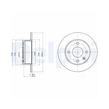 Discuri Frana Delphi pentru Ford Escort/Orion - BG2376