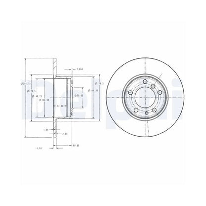 Discuri Frana Delphi pentru BMW 5/5 Touring - BG2430