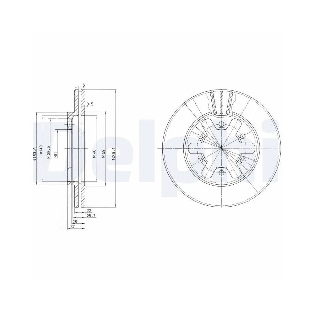 Discuri Frana Delphi pentru Nissan Pick Up - BG2457