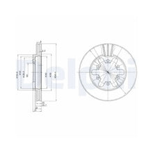 Discuri Frana Delphi pentru Nissan Pick Up - BG2457