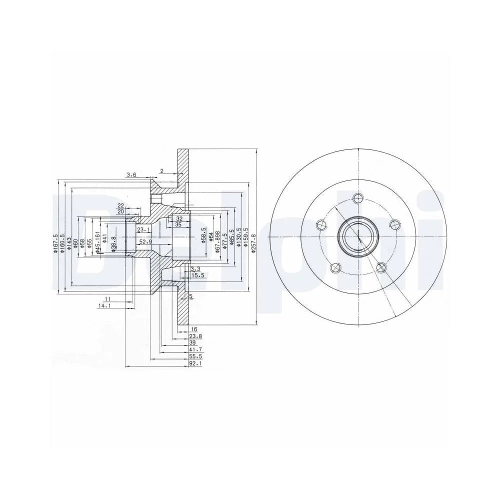 Discuri Frana Delphi pentru Volkswagen Transporter - BG2468