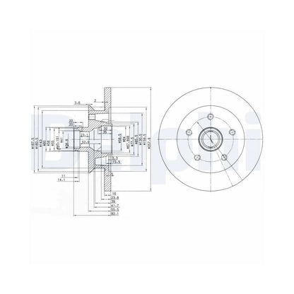 Discuri Frana Delphi pentru Volkswagen Transporter - BG2468