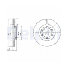 Discuri Frana Delphi pentru Isuzu Campo/D Max/Gemini/Kb/Trooper, Opel Campo/Frontera A - BG2524