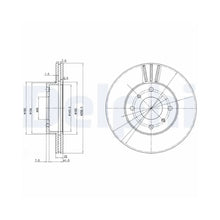 Discuri Frana Delphi pentru Nissan 200Sx/Almera Classic/Almera/Axxess/Prairie Pro - BG2567