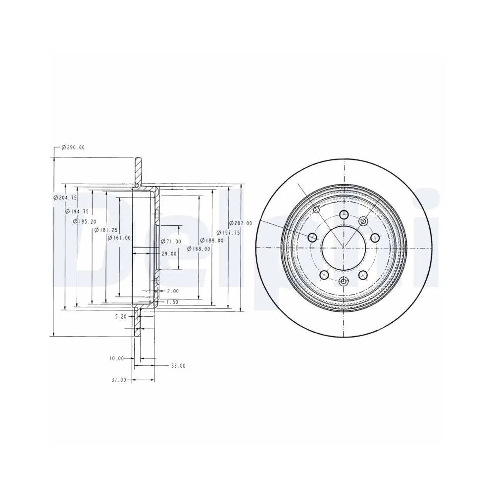 Discuri Frana Delphi pentru Peugeot 605 - BG2573