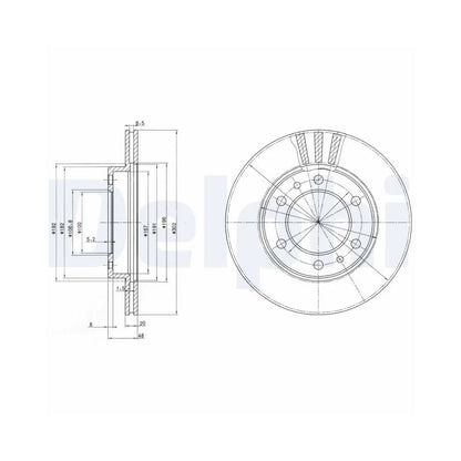 Discuri Frana Delphi pentru Toyota Hilux/Land Cruiser - BG2591