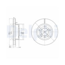 Discuri Frana Delphi pentru Daimler 2 8/Daimler Xj/Xj 40 81, Jaguar Xj - BG2613