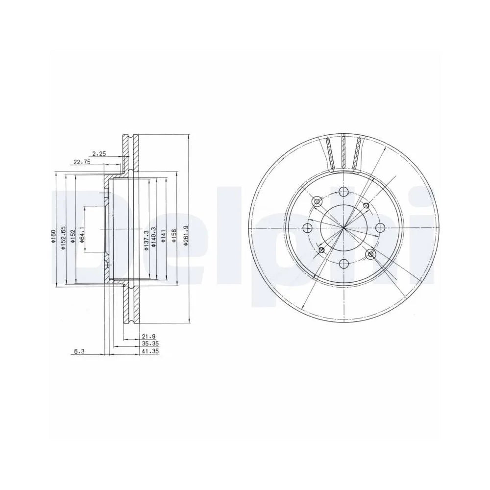 Discuri Frana Delphi pentru Honda Concerto, Rover 200 Cupe/200/400 - BG2615