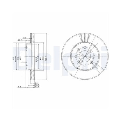 Discuri Frana Delphi pentru Honda Concerto, Rover 200 Cupe/200/400 - BG2615