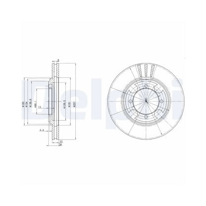 Discuri Frana Delphi pentru Hyundai Coupe/Elantra/Lantra - BG2628