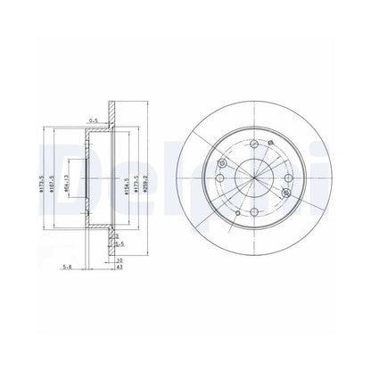 Discuri Frana Delphi pentru Honda Accord/Civic, Rover 600 - BG2666