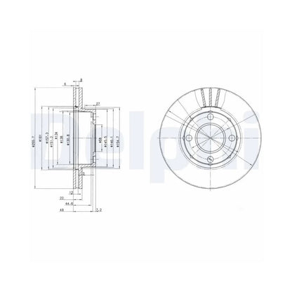 Discuri Frana Delphi pentru Audi 80/Cabriolet/Coupe - BG2668