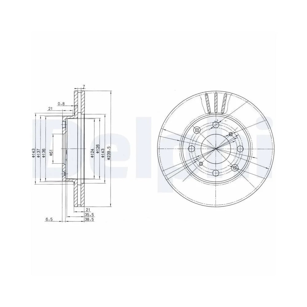 Discuri Frana Delphi pentru Honda Civic/Insight/Jazz - BG2673