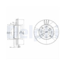 Discuri Frana Delphi pentru Honda Civic/Insight/Jazz - BG2673
