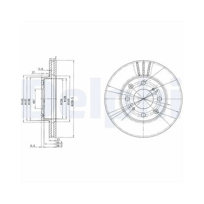 Discuri Frana Delphi pentru Honda Civic/Insight/Jazz - BG2673