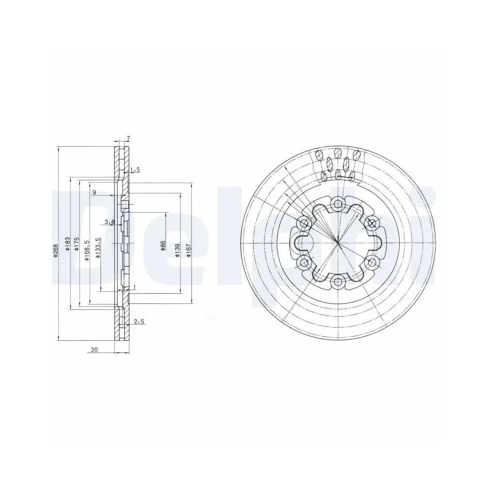 Discuri Frana Delphi pentru Mazda E Bus/E/E Platou - BG2678
