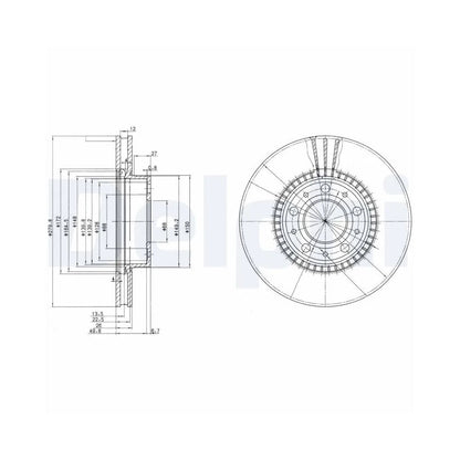 Discuri Frana Delphi pentru Volvo 740/760/940/960 - BG2719