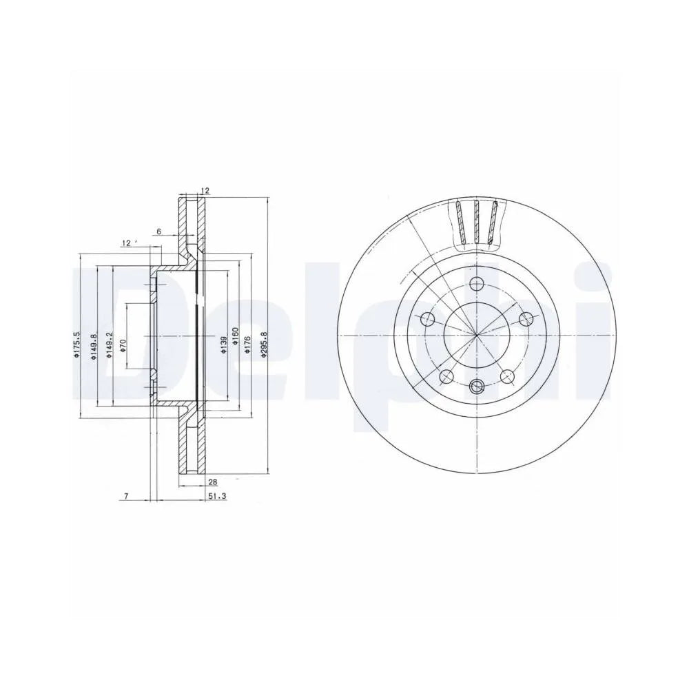 Discuri Frana Delphi pentru Opel Omega A/Omega B/Senator B - BG2742