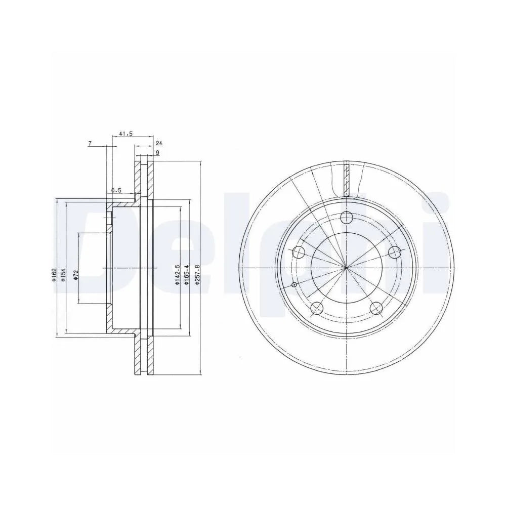 Discuri Frana Delphi pentru Ford Usa Probe, Mazda 626/Mx 6/Premacy/Xedos 6 - BG2779