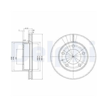 Discuri Frana Delphi pentru Ford Usa Probe, Mazda 626/Mx 6/Premacy/Xedos 6 - BG2779