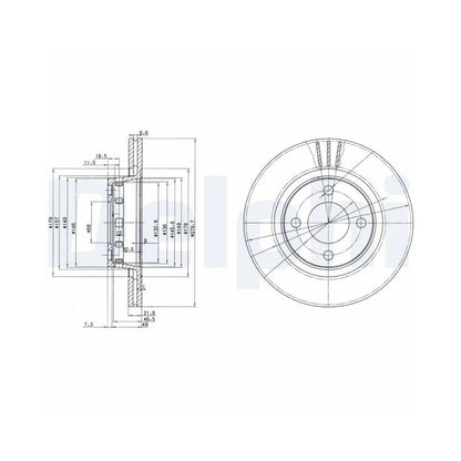 Discuri Frana Delphi pentru Audi 80/Cabriolet/Coupe - BG2784