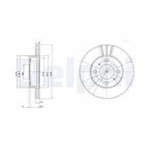 Discuri Frana Delphi pentru Mitsubishi Carisma/Colt/Lancer, Proton Gen 2/Jumbuck Pick Up/Persona 300/Persona 400/Satria - BG2810