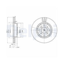 Discuri Frana Delphi pentru Acura Nsx/Nsx Targa, Honda Nsx/Prelude - BG2815