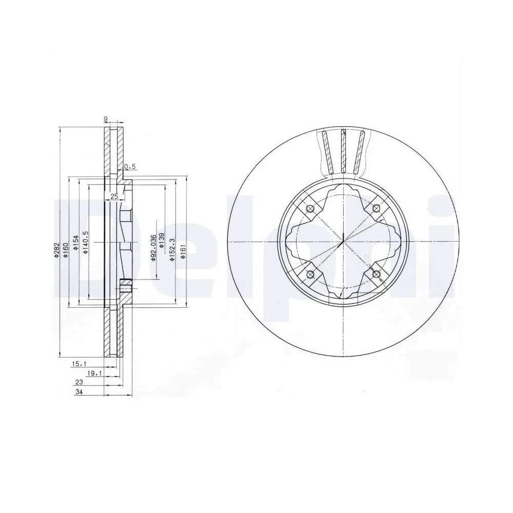Discuri Frana Delphi pentru Honda Accord, Rover 600 - BG2816