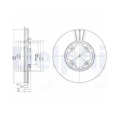 Discuri Frana Delphi pentru Honda Accord, Rover 600 - BG2816