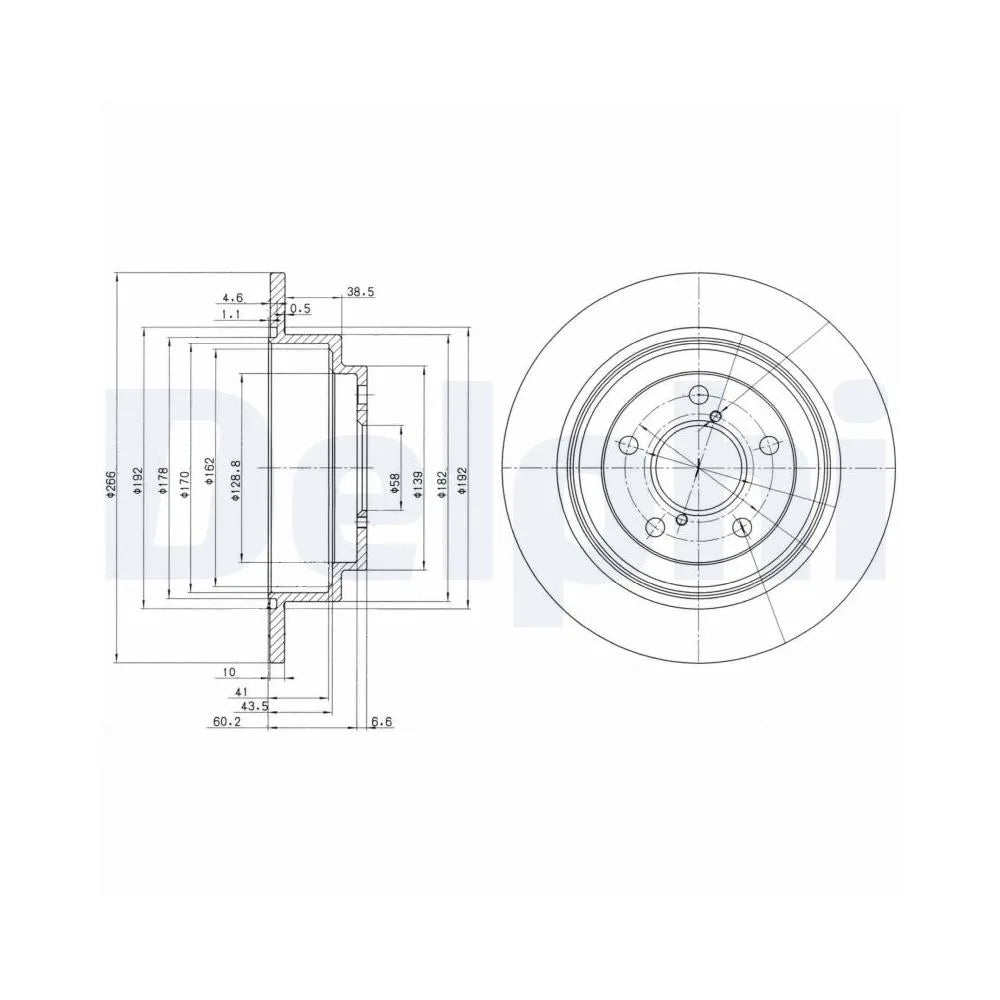 Discuri Frana Delphi pentru Subaru Forester/Impreza/Impreza Cupe/Legacy/Legacy Outback - BG2826