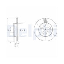 Discuri Frana Delphi pentru Toyota Previa - BG2906