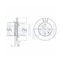Discuri Frana Delphi pentru Seat Arosa, Volkswagen Lupo/Polo/Polo Caseta/Polo Playa - BG2982