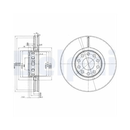Discuri Frana Delphi pentru Audi 100/A6/A8 - BG3033