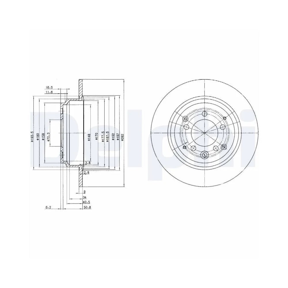Discuri Frana Delphi pentru Acura Legend/Legend Cupe, Honda Legend/Shuttle - BG3060