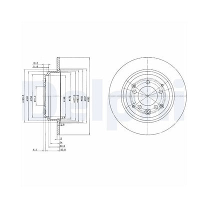 Discuri Frana Delphi pentru Acura Legend/Legend Cupe, Honda Legend/Shuttle - BG3060