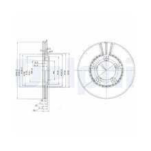 Discuri Frana Delphi pentru Hyundai Grace Bus/H 1 Starex/H100 Bus/H100/H100 Platou - BG3071