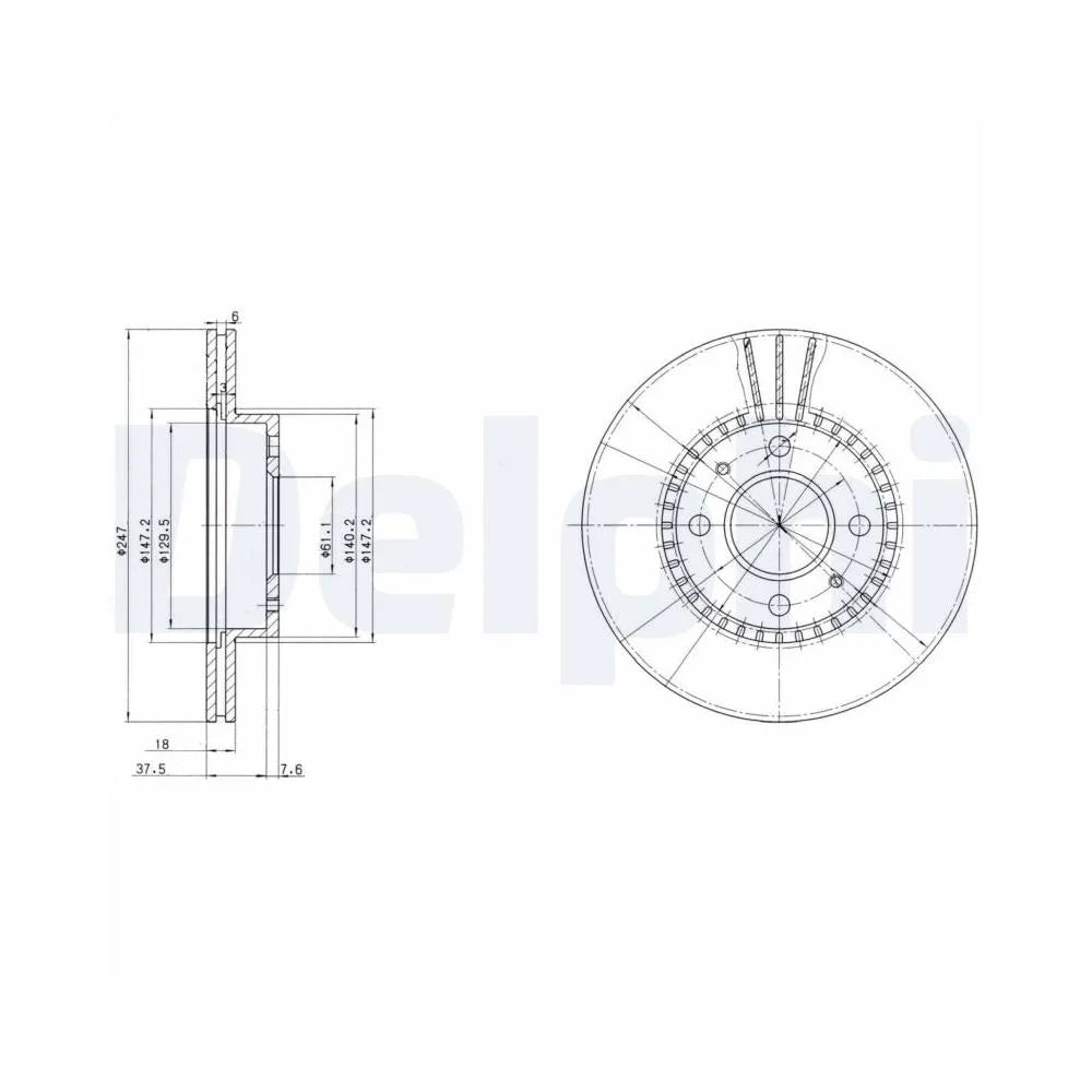 Discuri Frana Delphi pentru Nissan Almera - BG3134