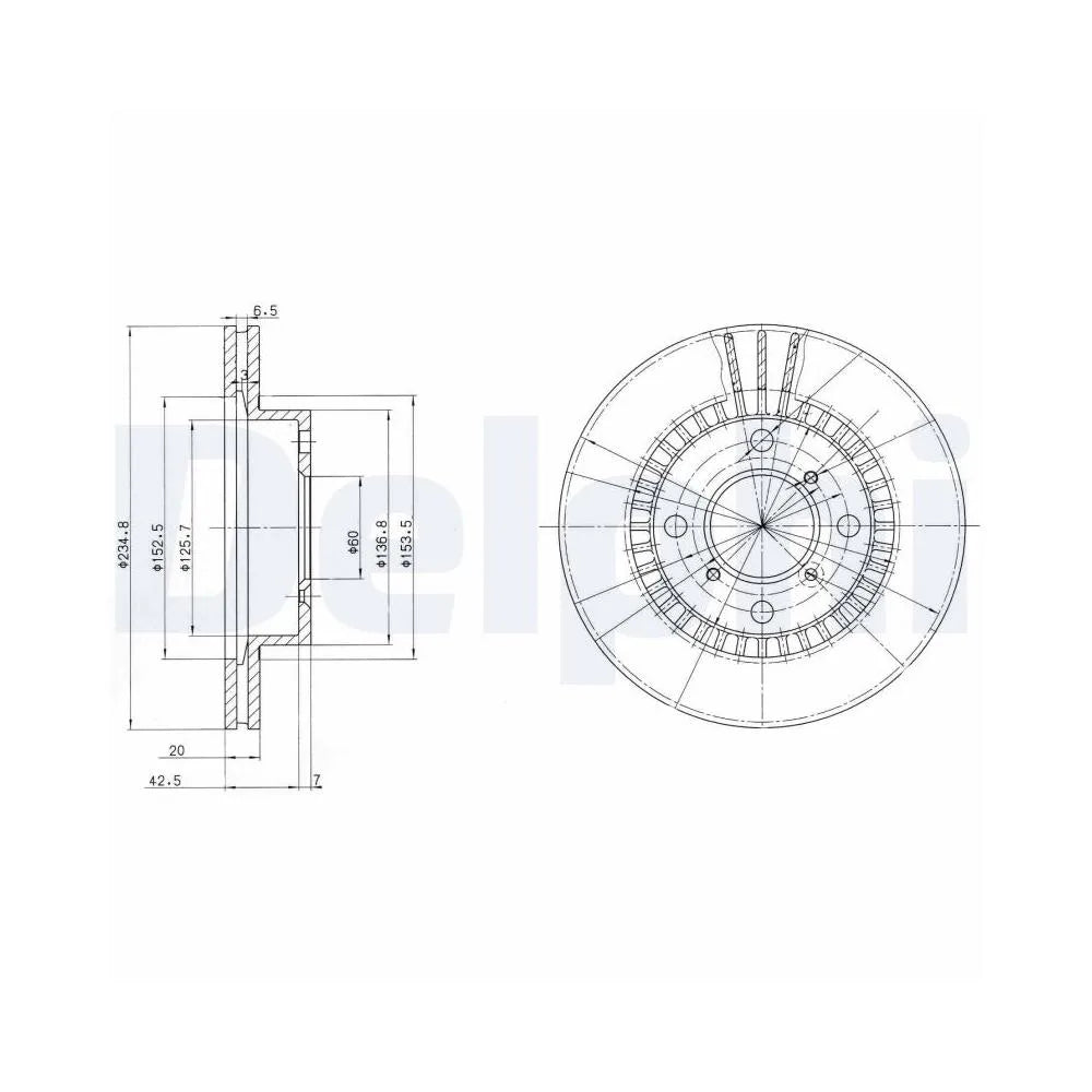 Discuri Frana Delphi pentru Suzuki Baleno/Swift - BG3160