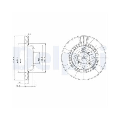 Discuri Frana Delphi pentru Suzuki Baleno/Swift - BG3160