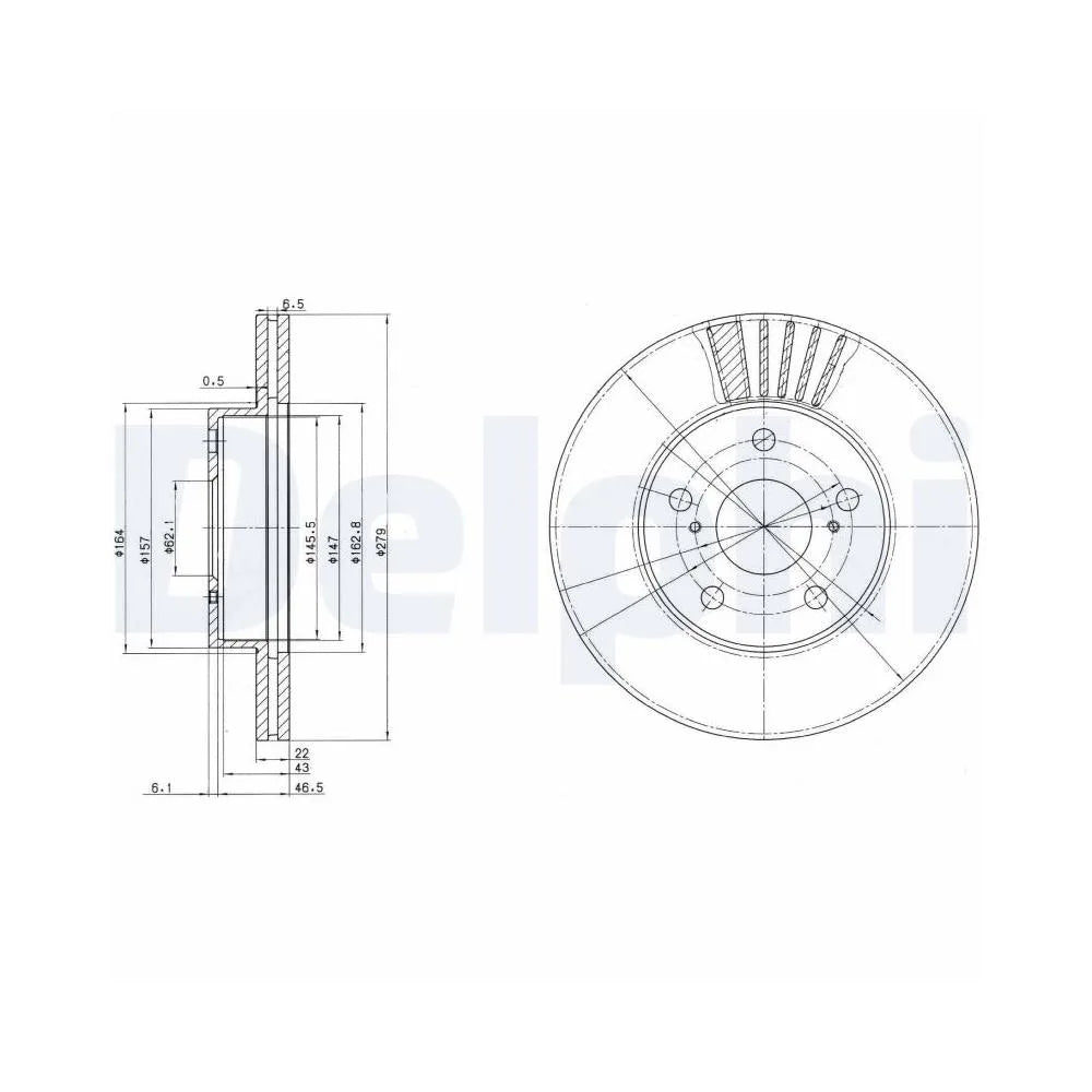 Discuri Frana Delphi pentru Toyota Previa - BG3171
