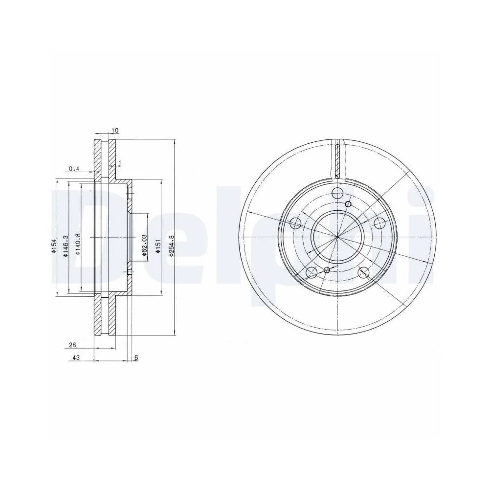 Discuri Frana Delphi pentru Toyota Camry/Picnic - BG3177