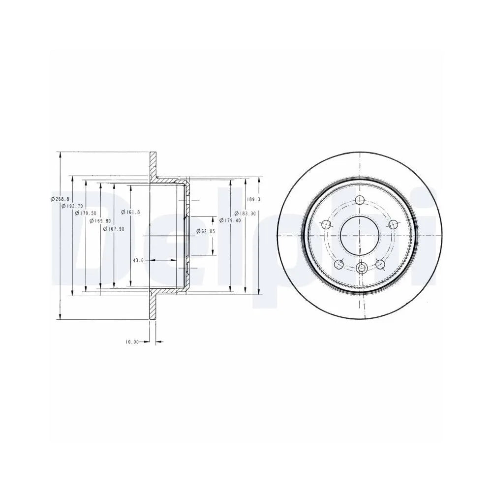Discuri Frana Delphi pentru Toyota Camry - BG3178