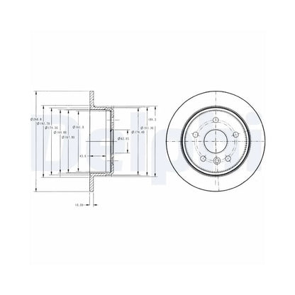 Discuri Frana Delphi pentru Toyota Camry - BG3178