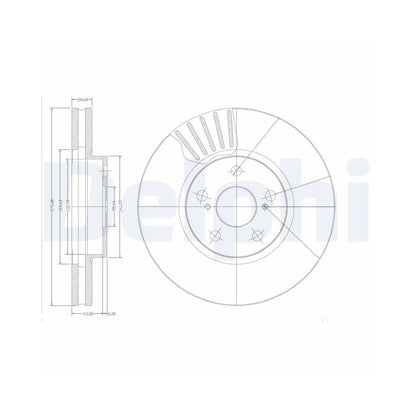 Discuri Frana Delphi pentru Toyota Avensis/Avensis Liftback/Celica/Celica Cupe - BG3189
