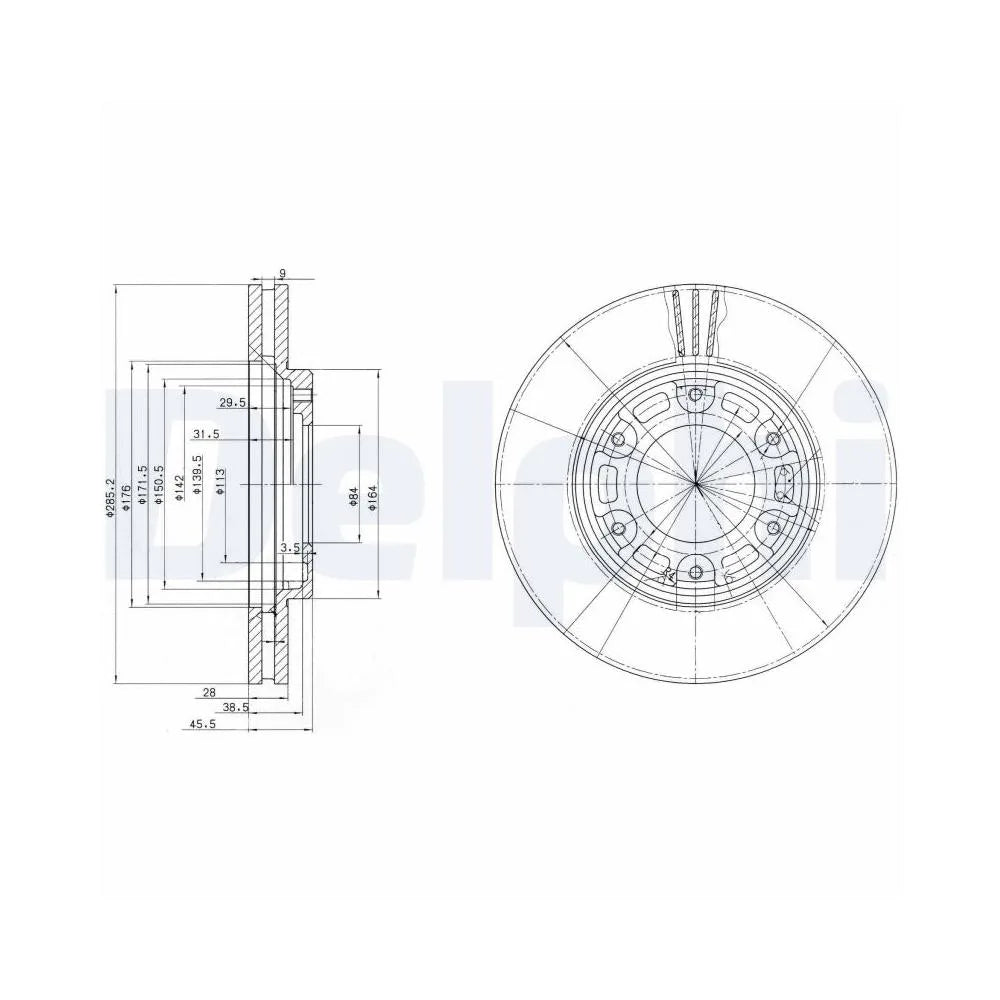 Discuri Frana Delphi pentru Toyota Hiace - BG3193