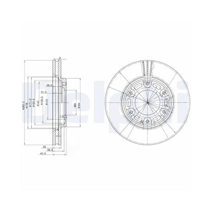 Discuri Frana Delphi pentru Toyota Hiace - BG3193
