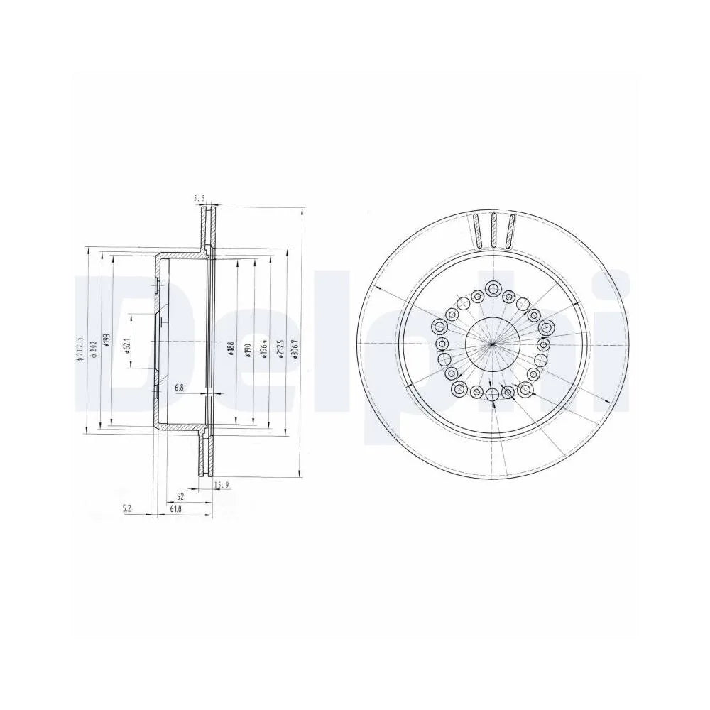 Discuri Frana Delphi pentru Lexus Gs/Ls, Toyota Supra - BG3230